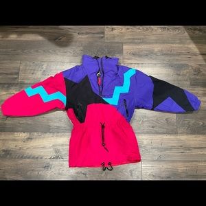 Vintage 80s/90s Tyrolia by Head Ski- Medium color block jacket